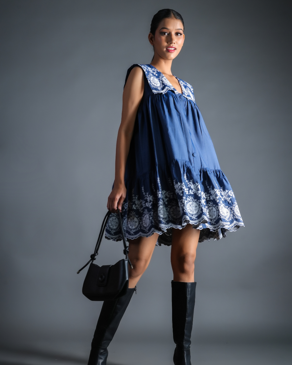 Amy Cutwork Sailor Collar Dress