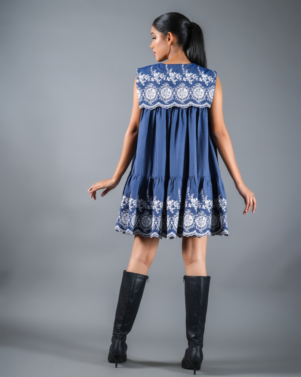 Amy Cutwork Sailor Collar Dress