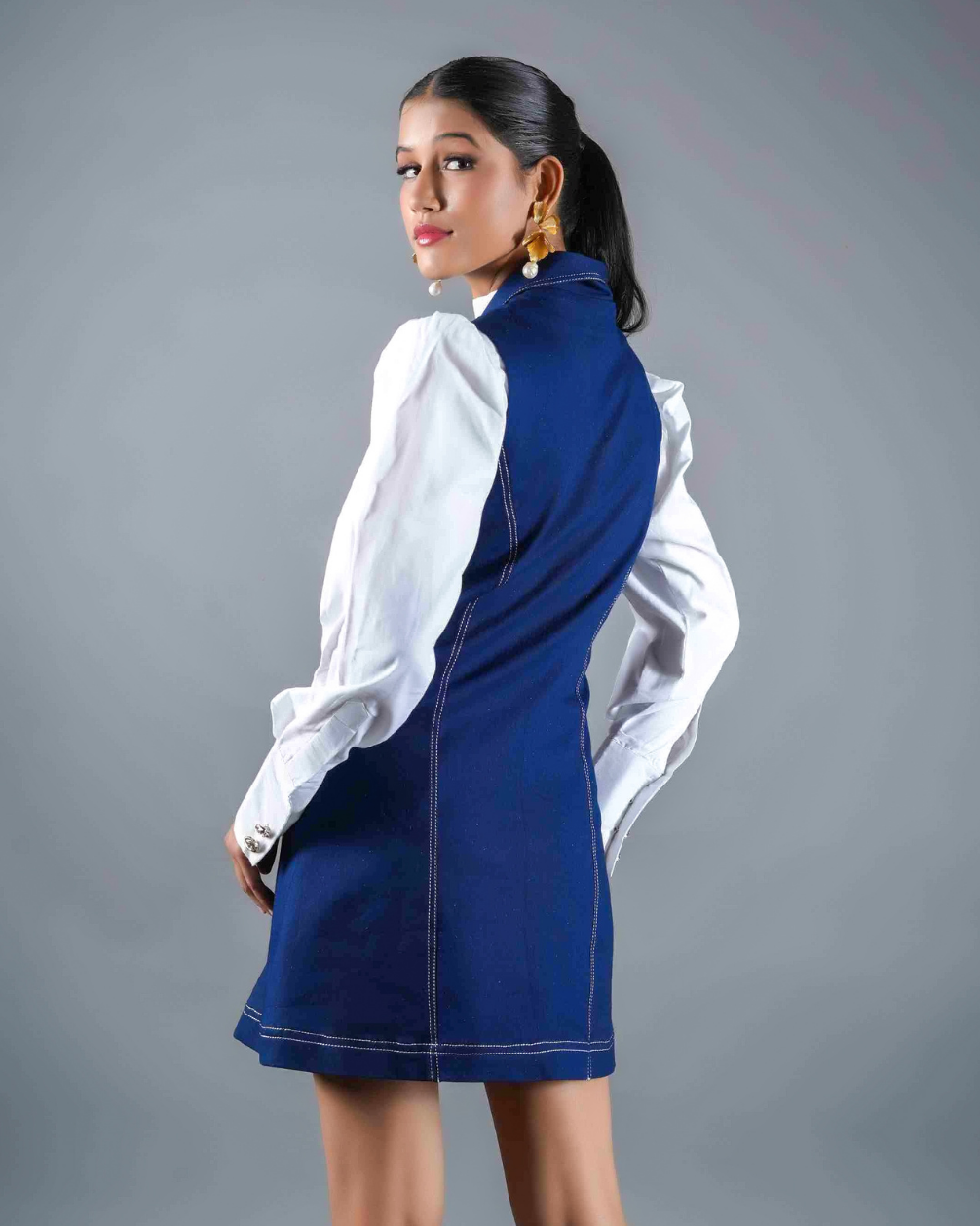 Monica Denim Dress with Shirt