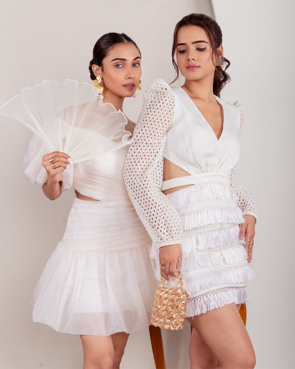 VALENTINA CUT-OUT FRINGES DRESS