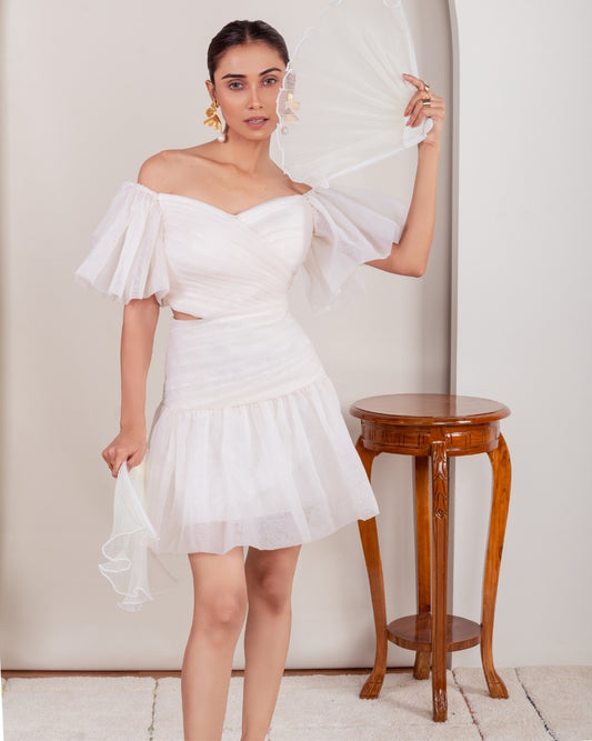 ROSA OFF - THE - SHOULDER SHORT DRESS