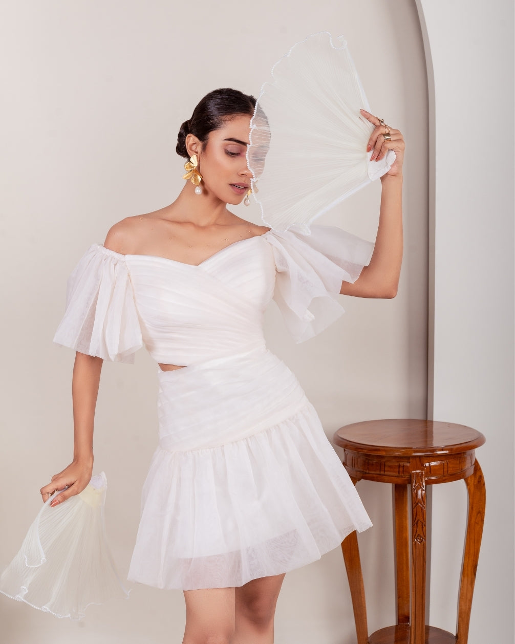 ROSA OFF - THE - SHOULDER SHORT DRESS