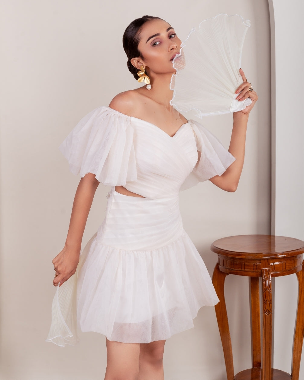 ROSA OFF - THE - SHOULDER SHORT DRESS