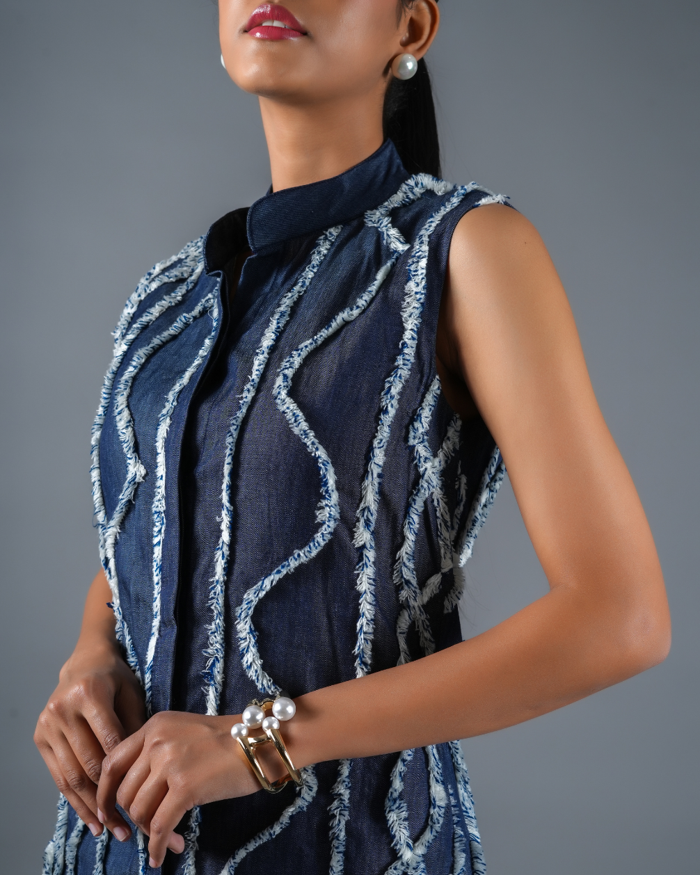 Sarah Fringe Denim Co-ord set