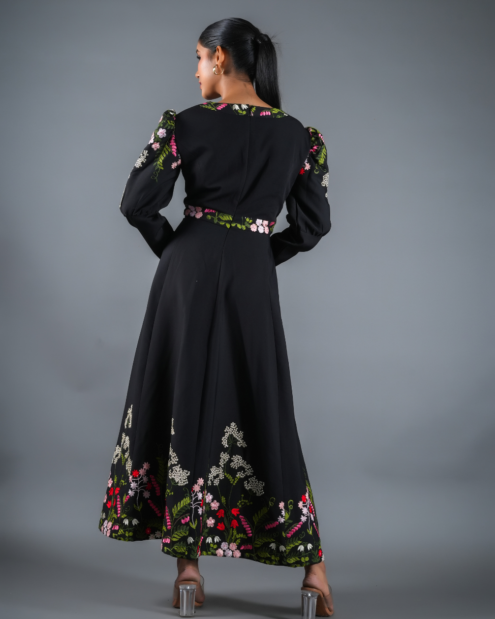 Georgina Embroidered Long Dress