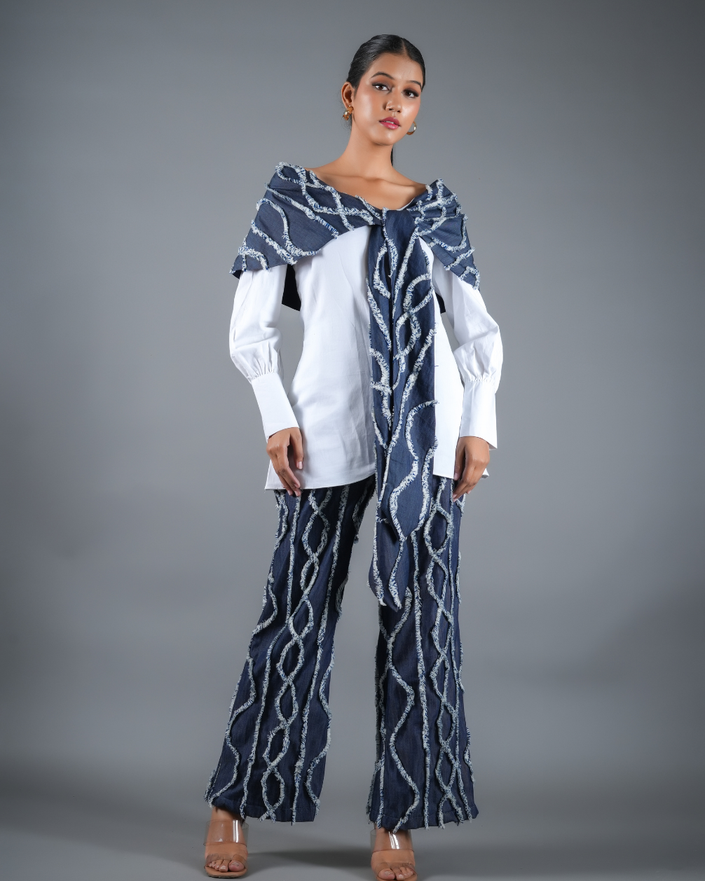 Judy Denim Fringe Co-ord set