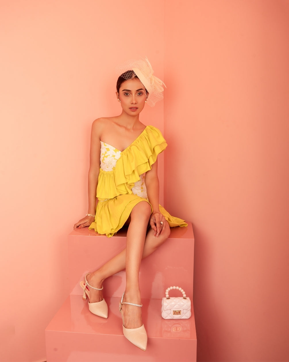 RAQUEL SHORT RUFFLE DRESS