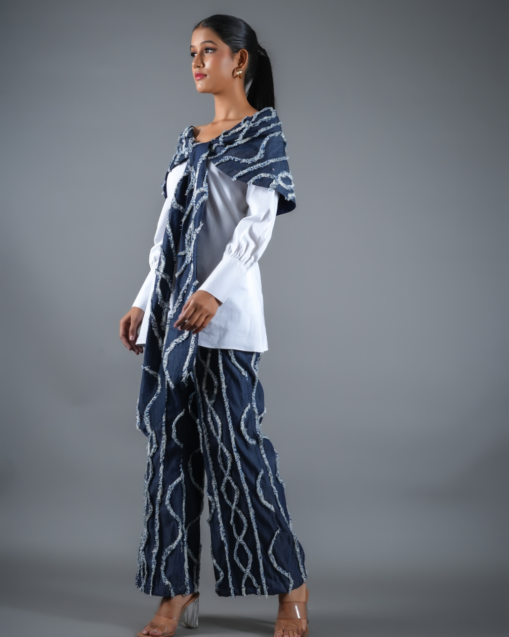 Judy Denim Fringe Co-ord set