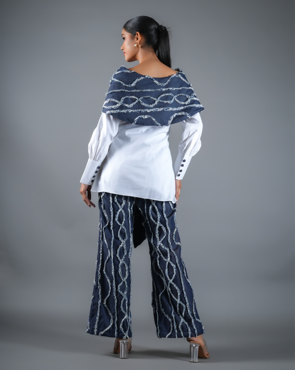 Judy Denim Fringe Co-ord set