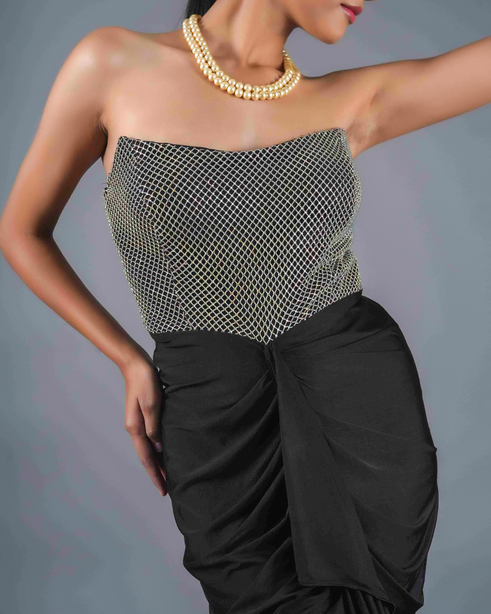 Chiara Tube Rhinestone Dress