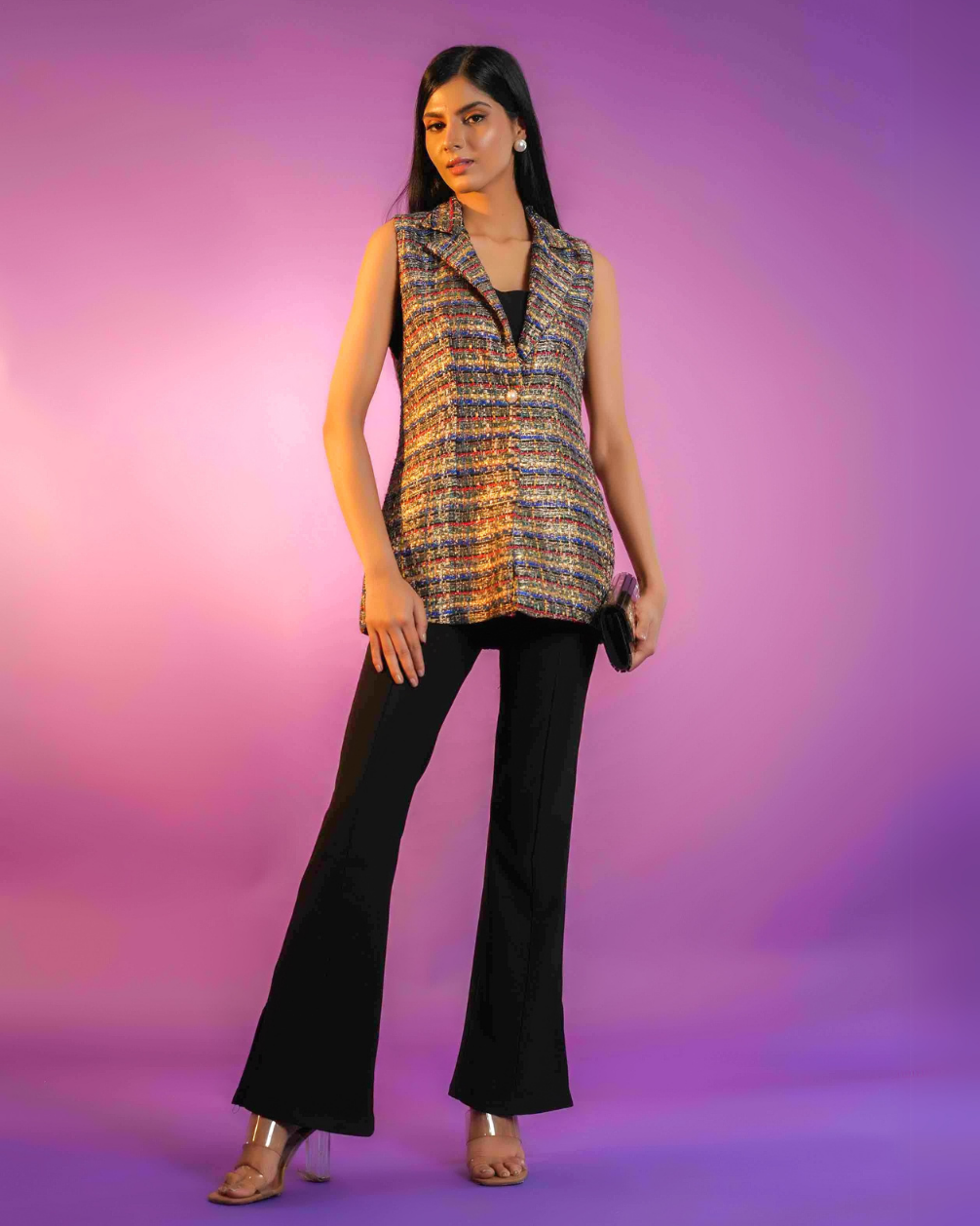 Margot Multi Colour Tweed Jacket