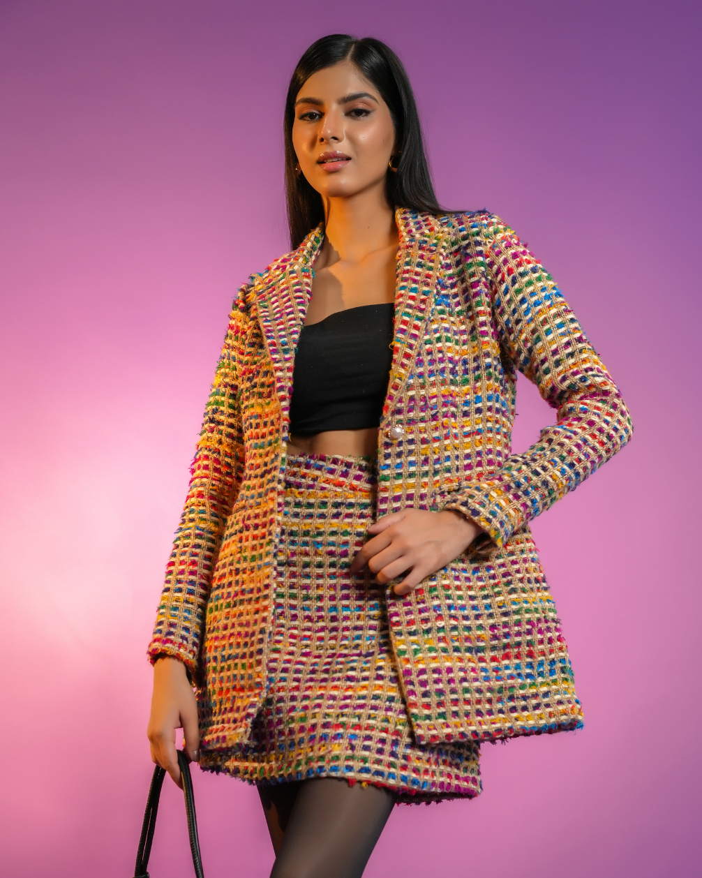 Sydney Multi Colour Handloom Co-ord Set