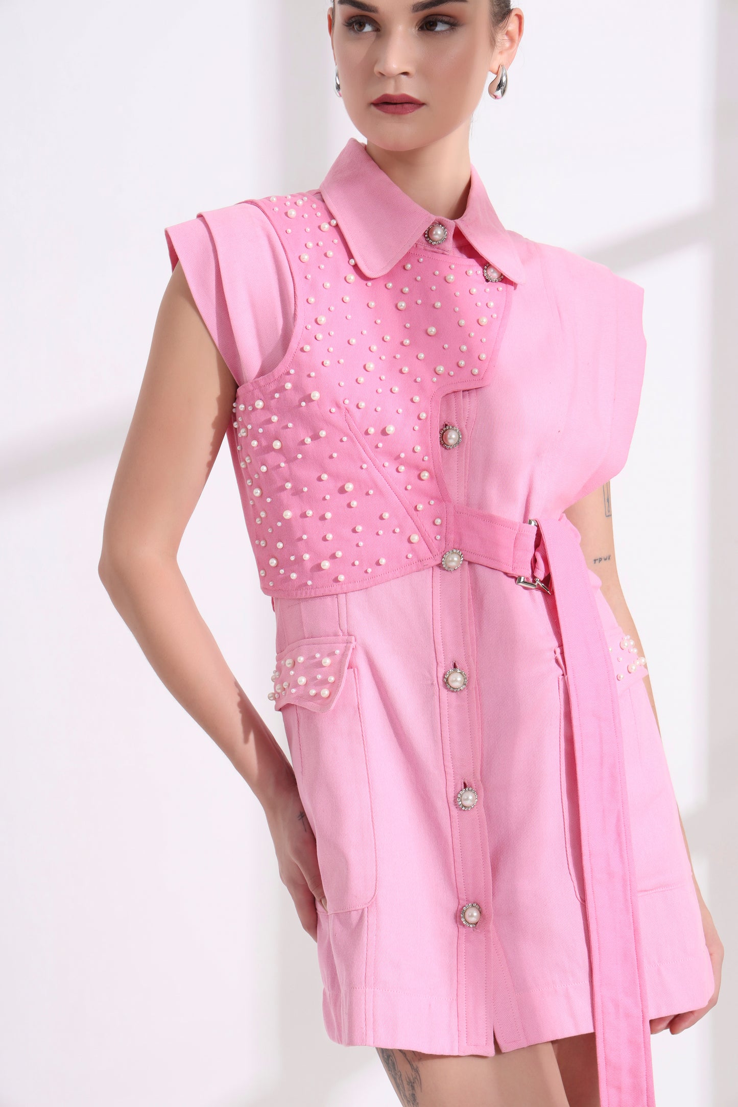 Rosalinda Pearl Dress with pearl Jacket