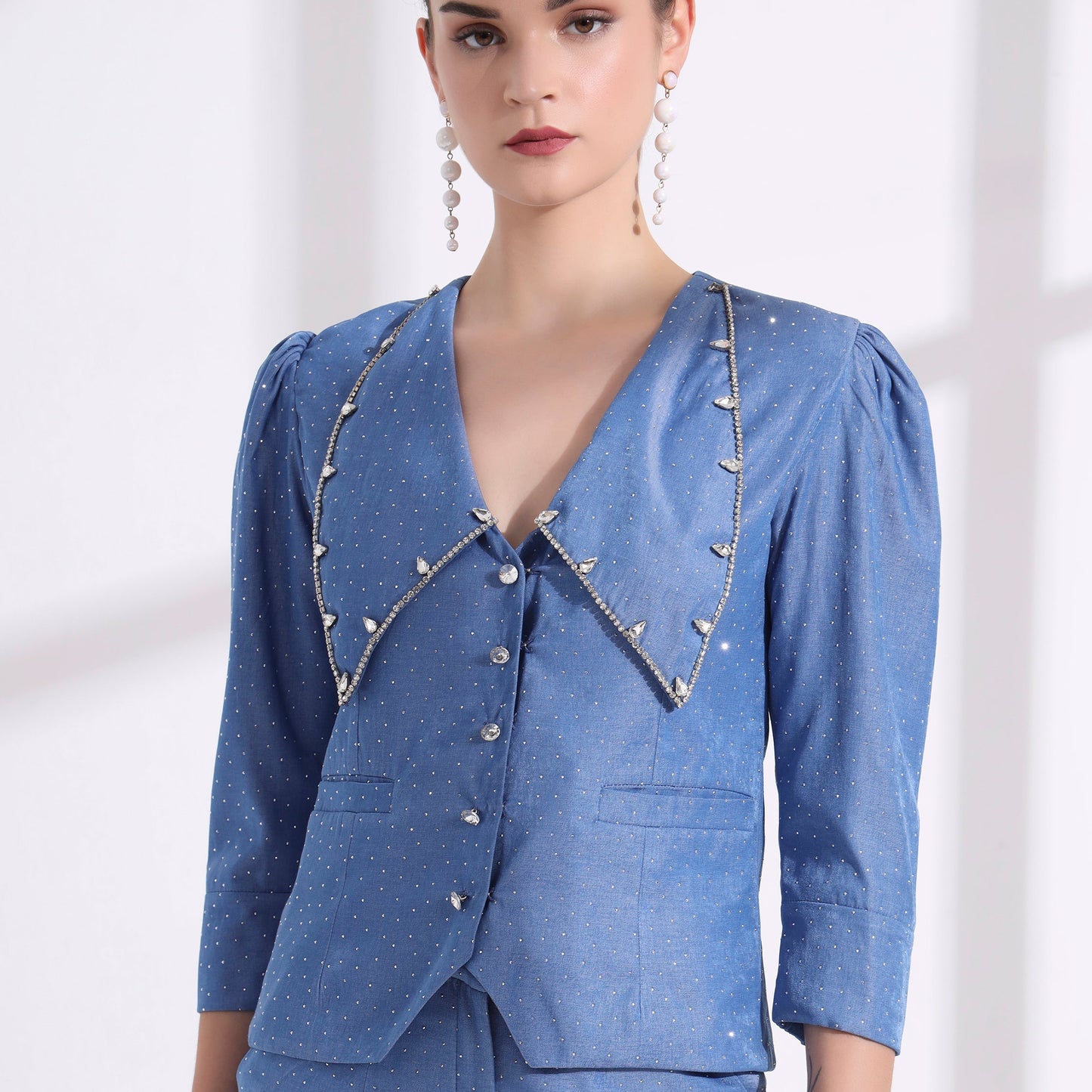 Elenor collared Top