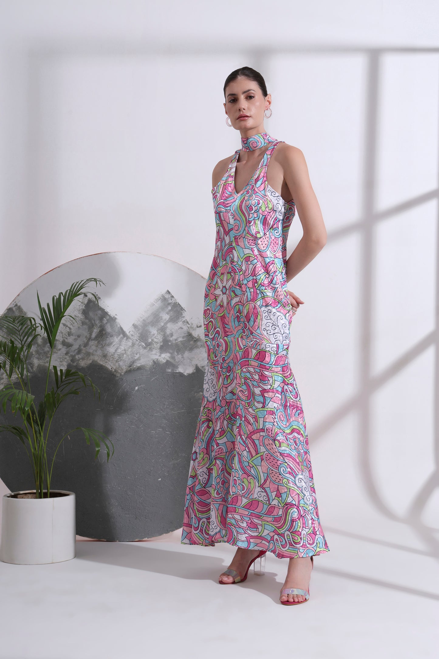 Axelle Scarf Maxi Dress