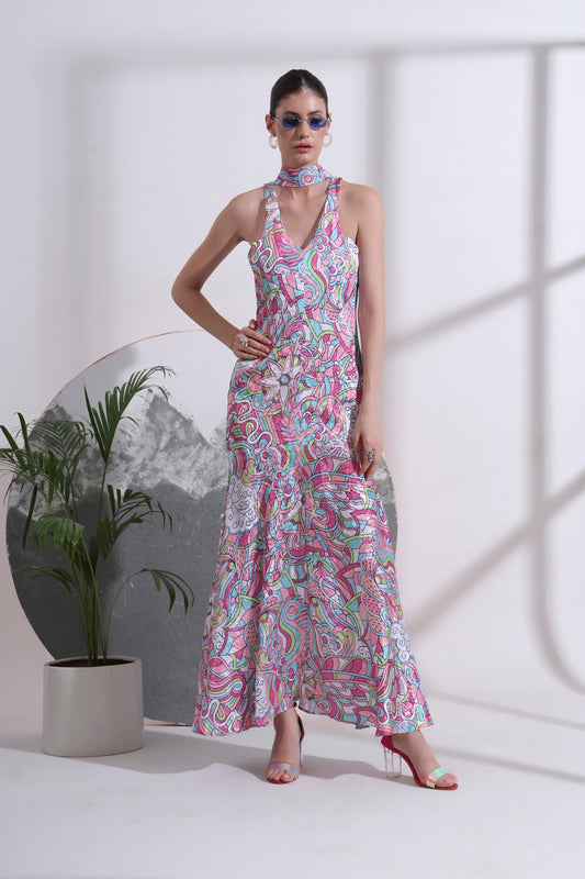 Axelle Scarf Maxi Dress