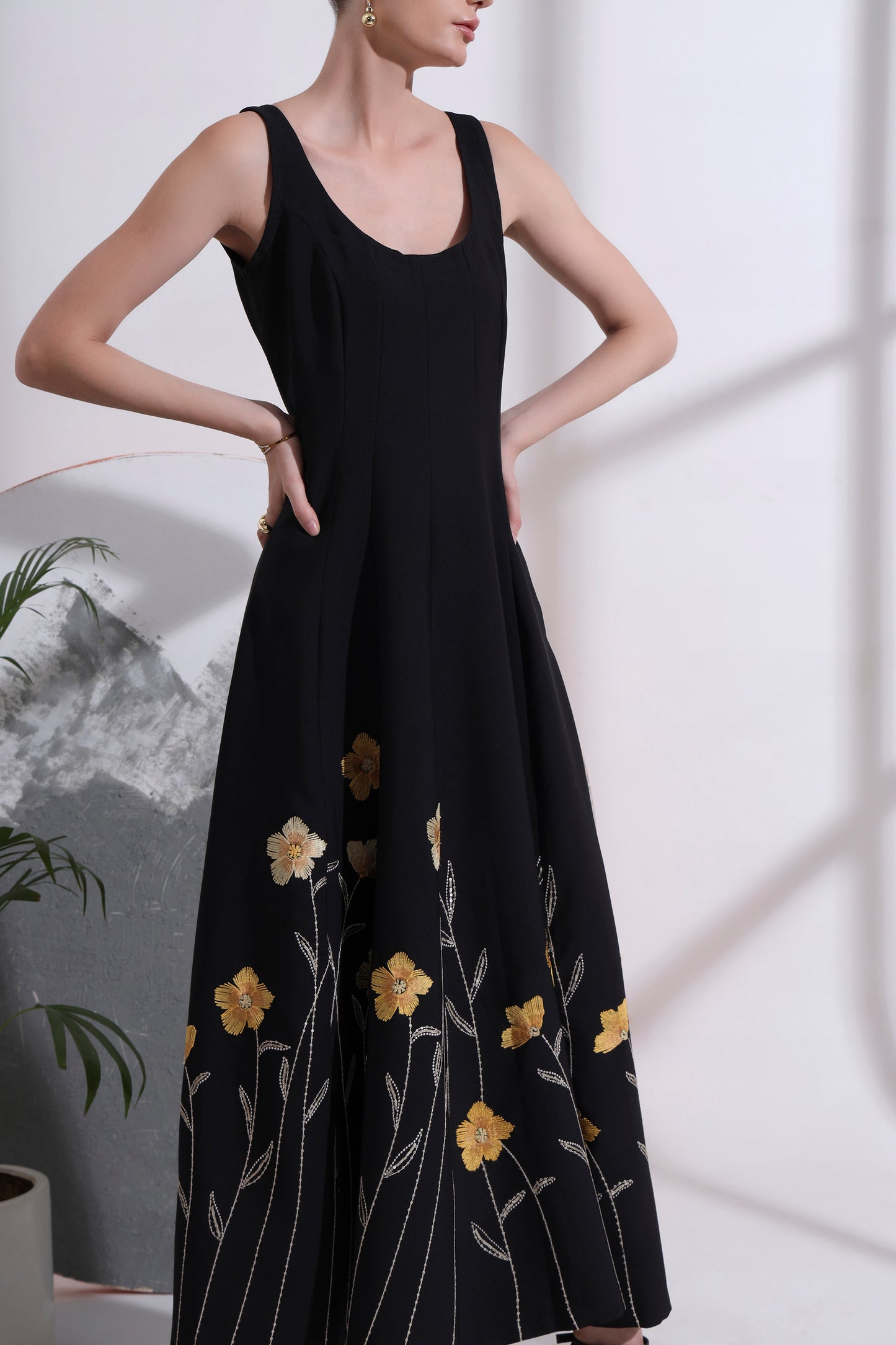 Sabine Embroidered Maxi Dress