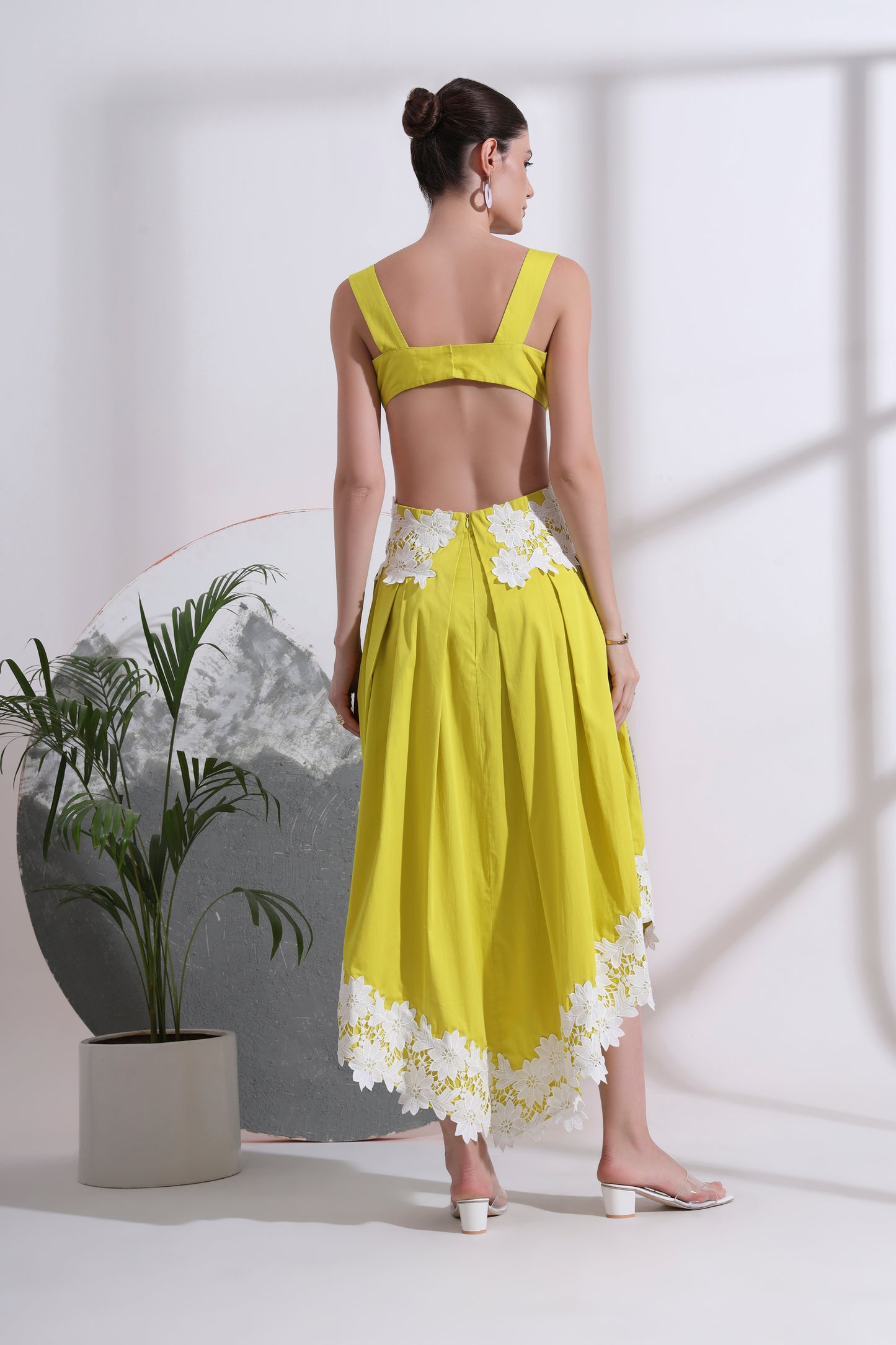 CICILIA WAIST CUTOUT MIDI DRESS