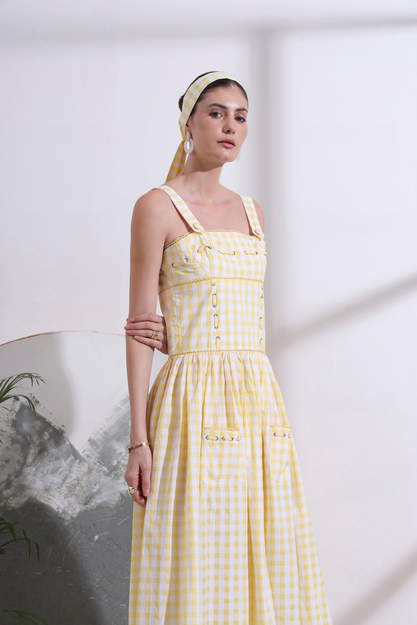 Gaelle Eyelet Maxi Dress