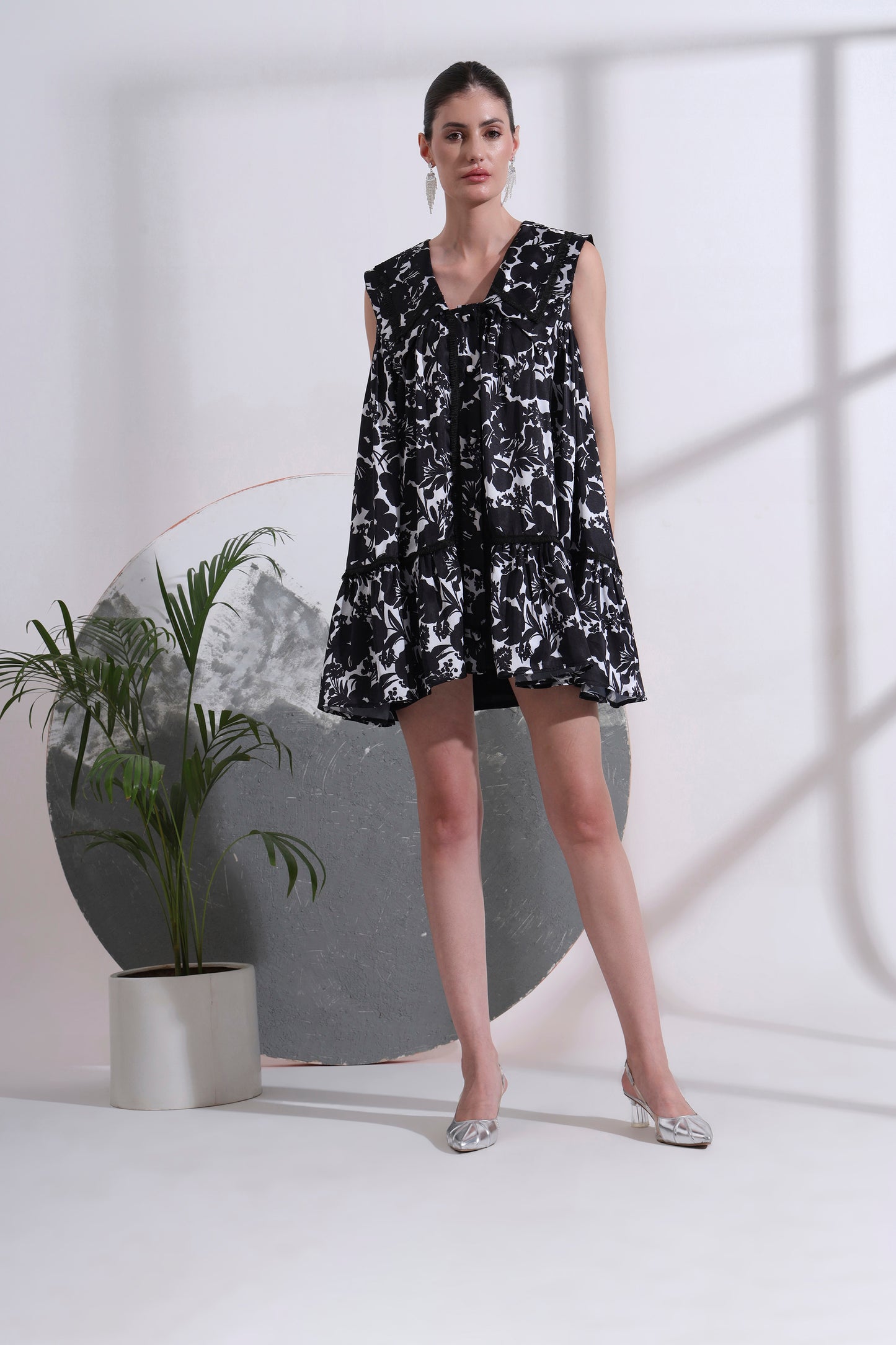 Soline Sailor Collar Short Dress