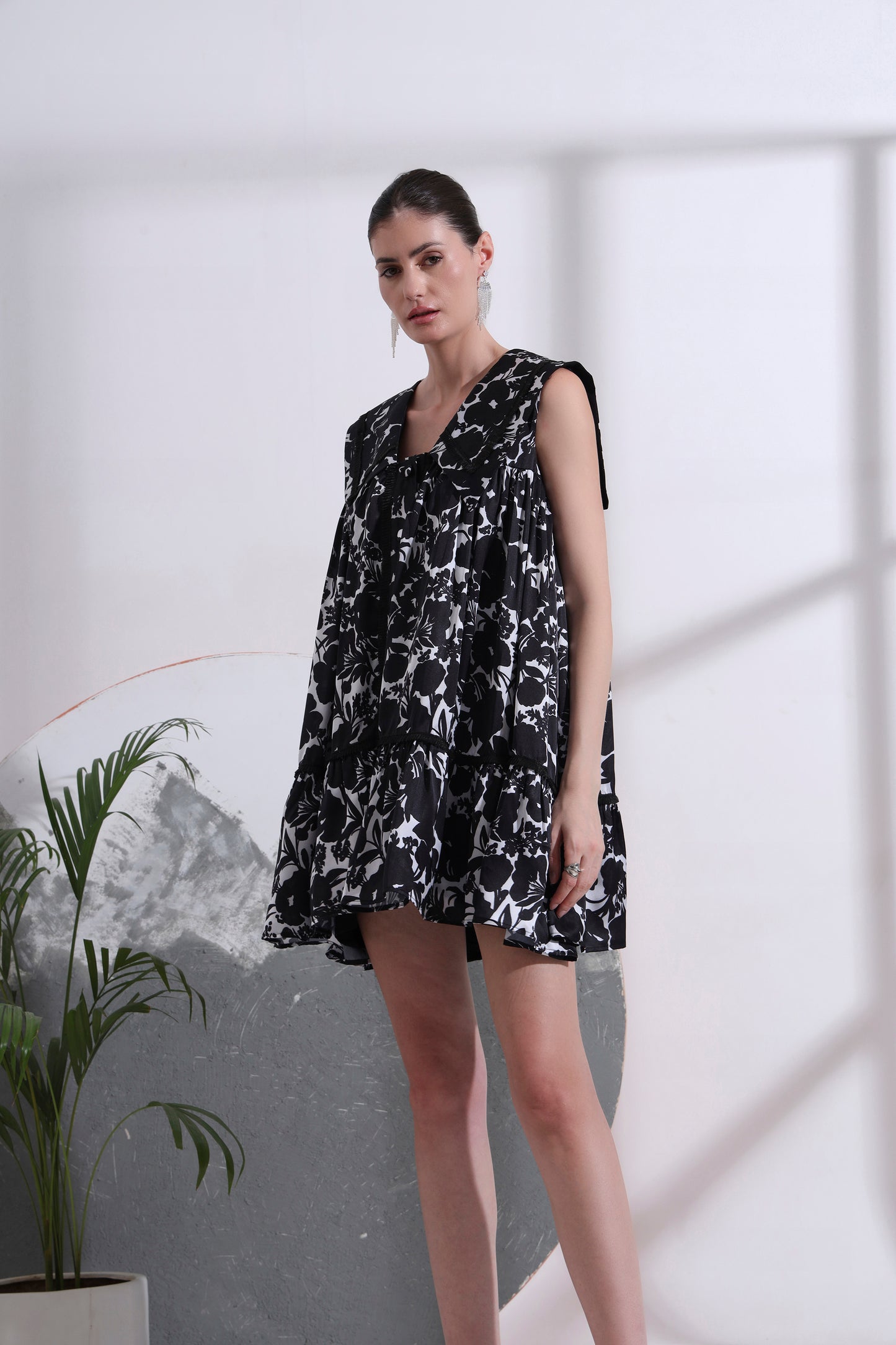 Soline Sailor Collar Short Dress