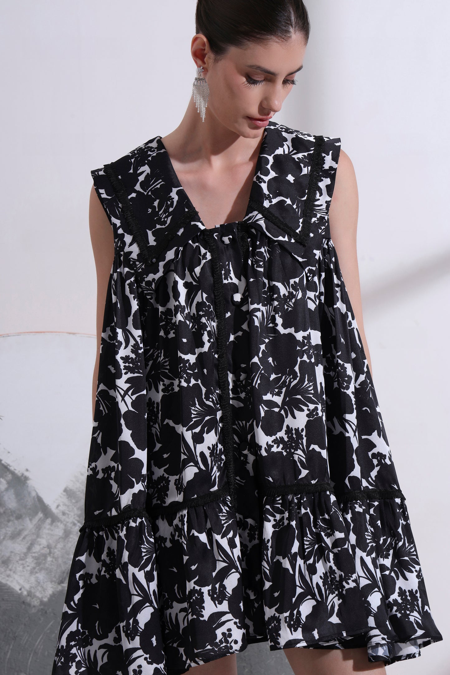 Soline Sailor Collar Short Dress