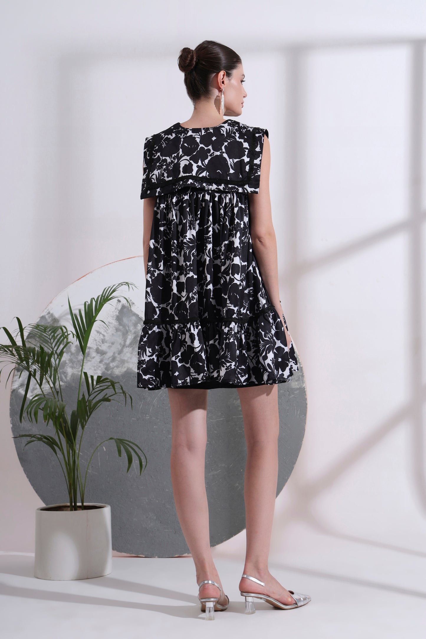 Soline Sailor Collar Short Dress