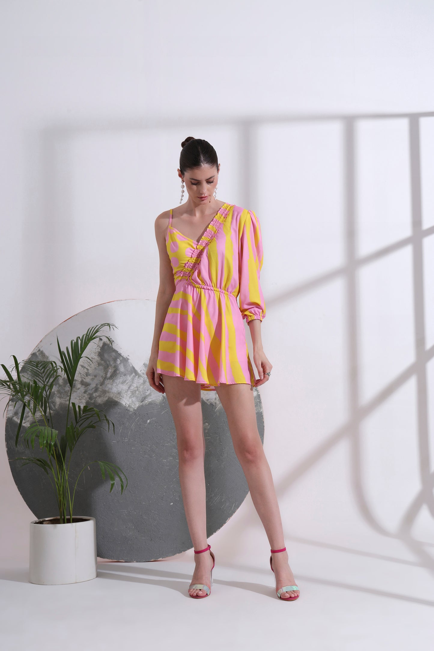 Chiara Asymmetric Short Dress