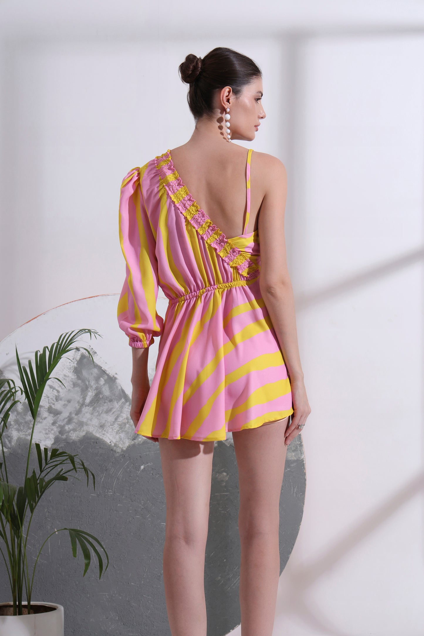 Chiara Asymmetric Short Dress