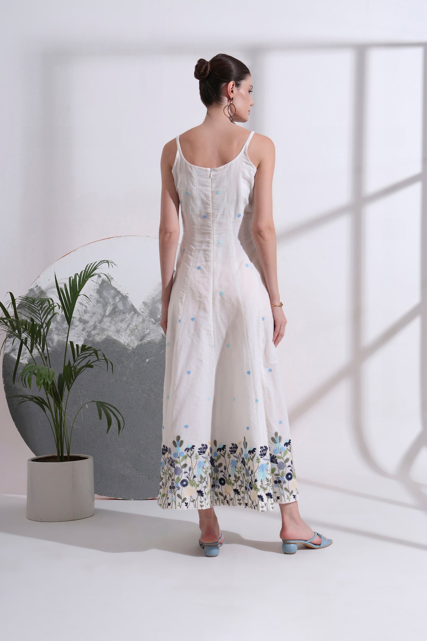Elodie Embroidered Long Dress