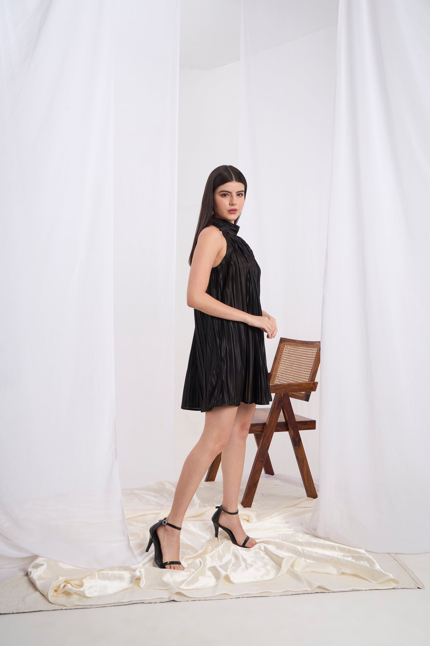 Marisol Pleated Short Dress