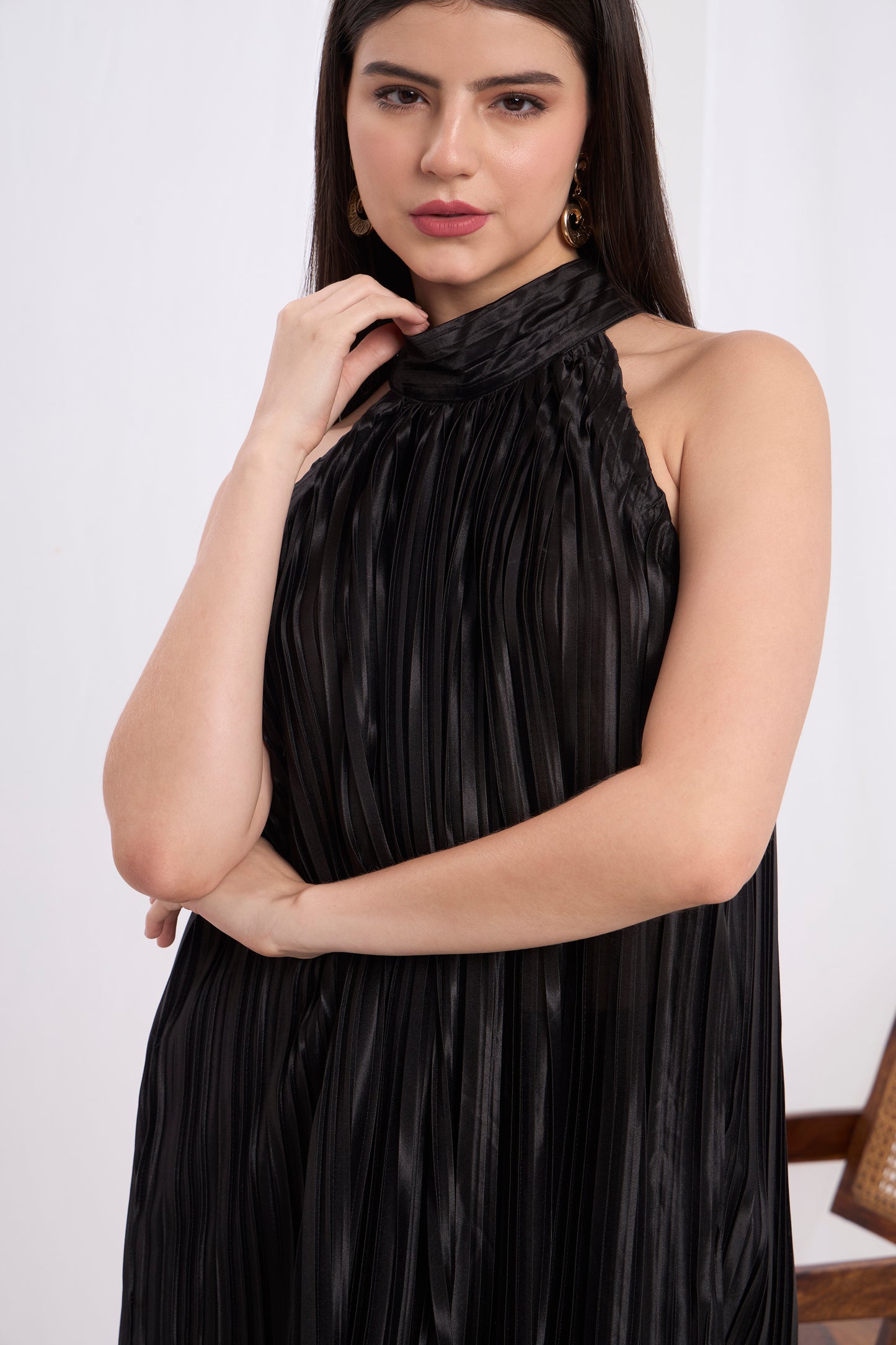 Marisol Pleated Short Dress