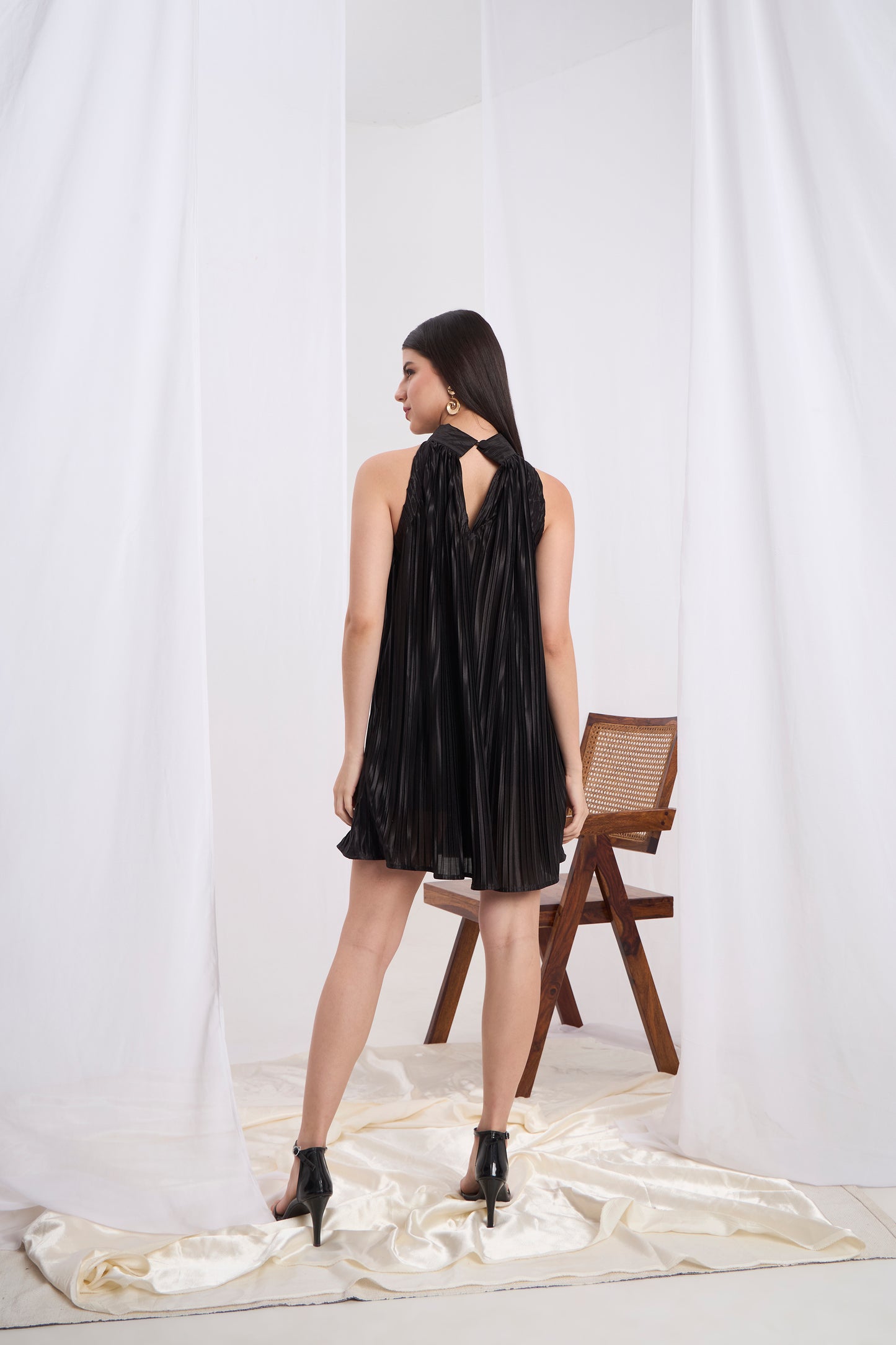 Marisol Pleated Short Dress