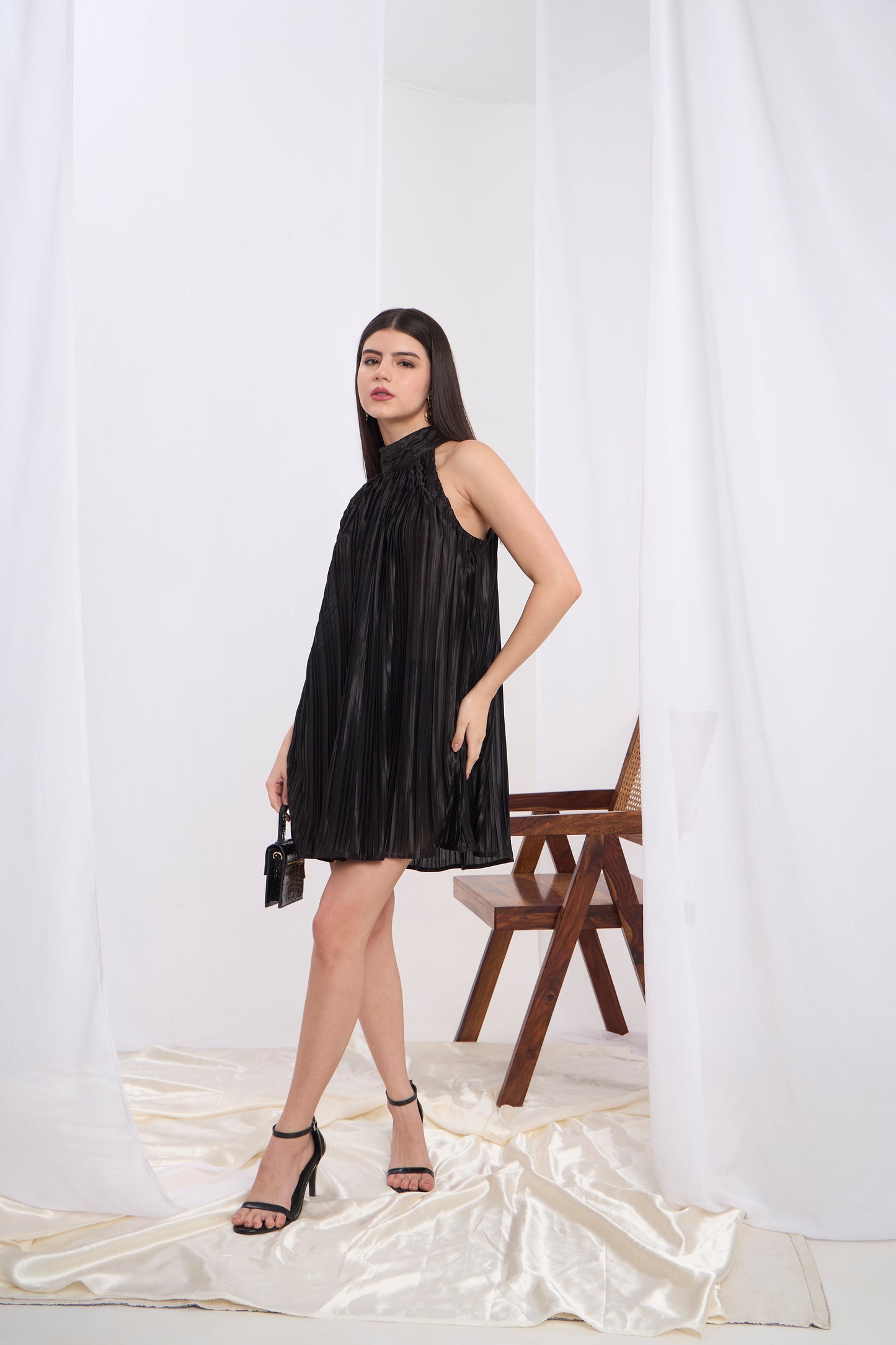 Marisol Pleated Short Dress