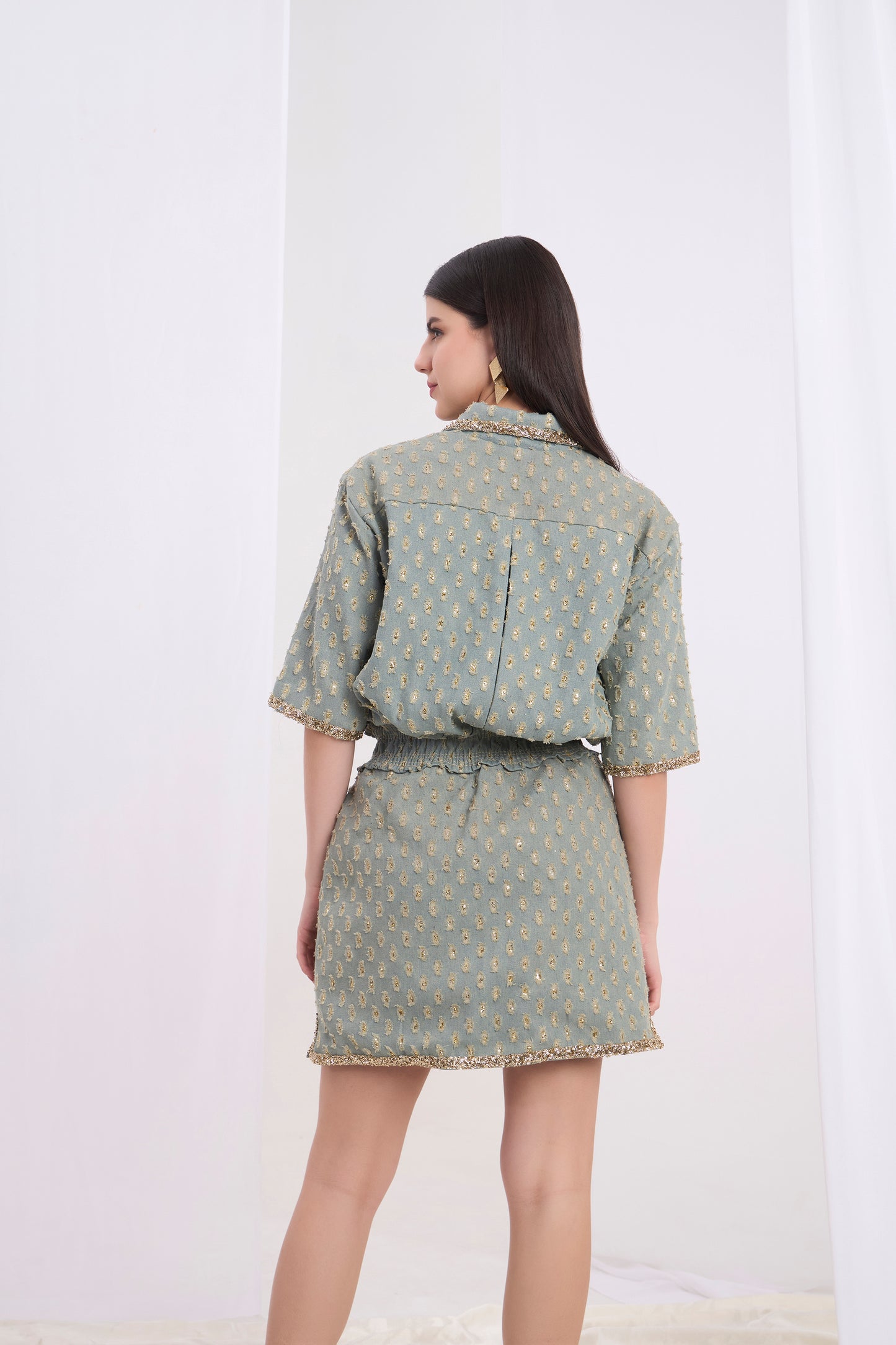 Margaux Gold Denim Dress