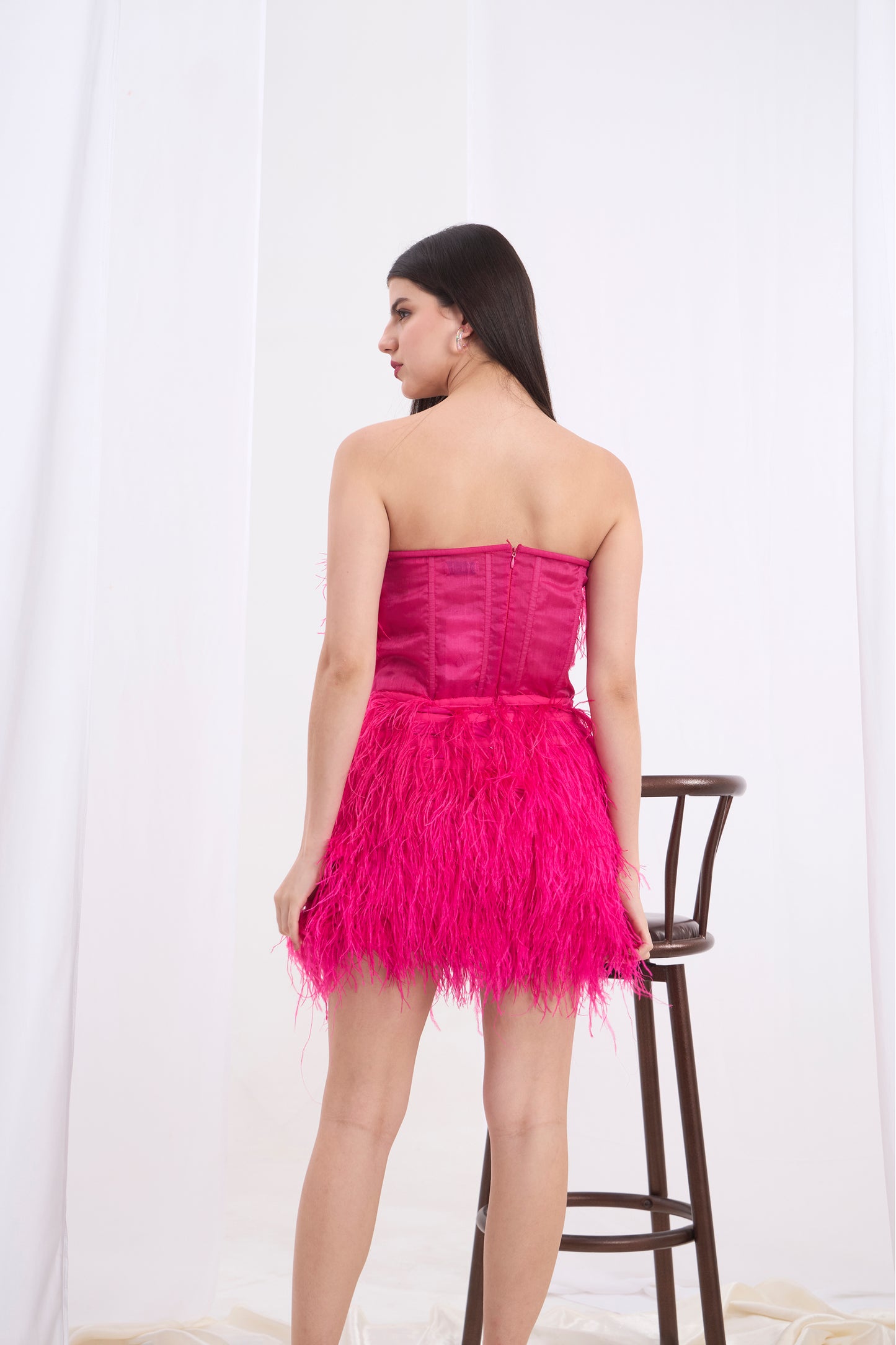 Ginevra Feather Short Dress