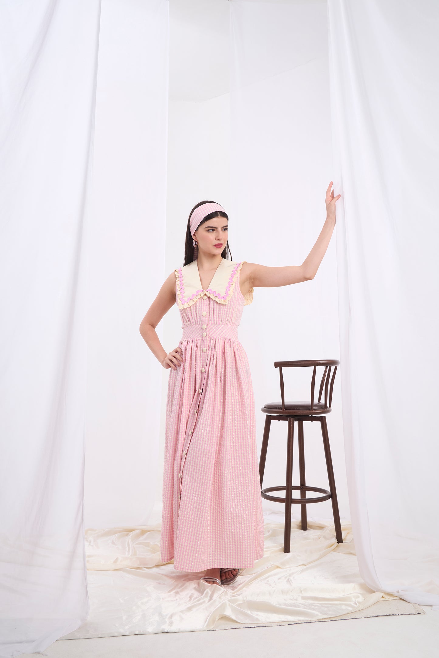 Annalisa Sailor Collar Maxi Dress