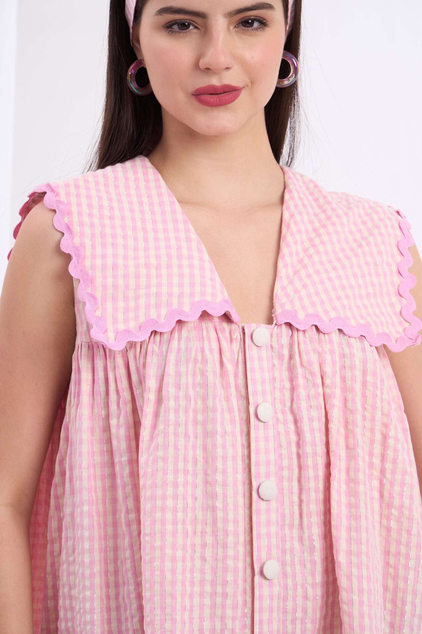 Annalisa Sailor Collar Short Dress