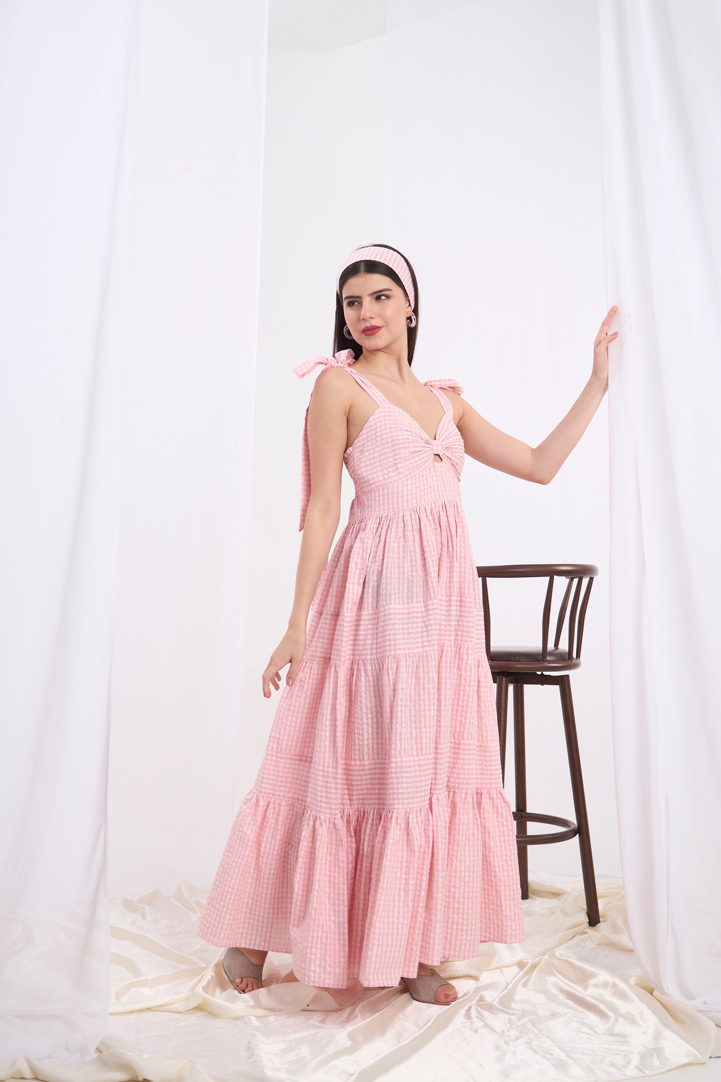 Annalisa Bow tie Maxi Dress