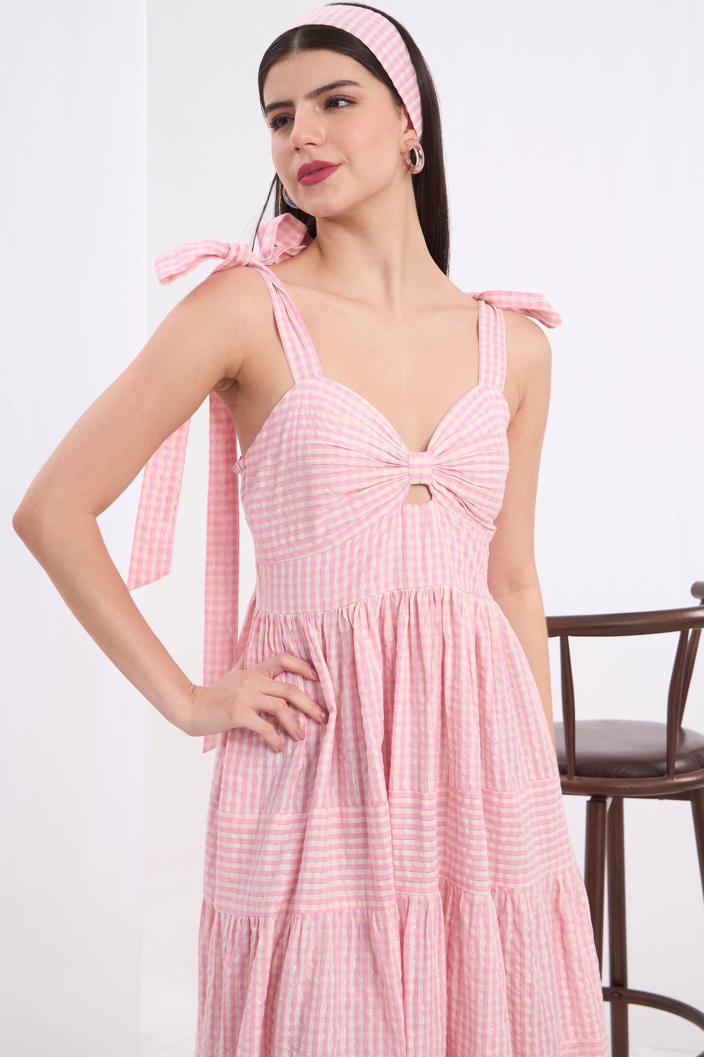 Annalisa Bow tie Maxi Dress