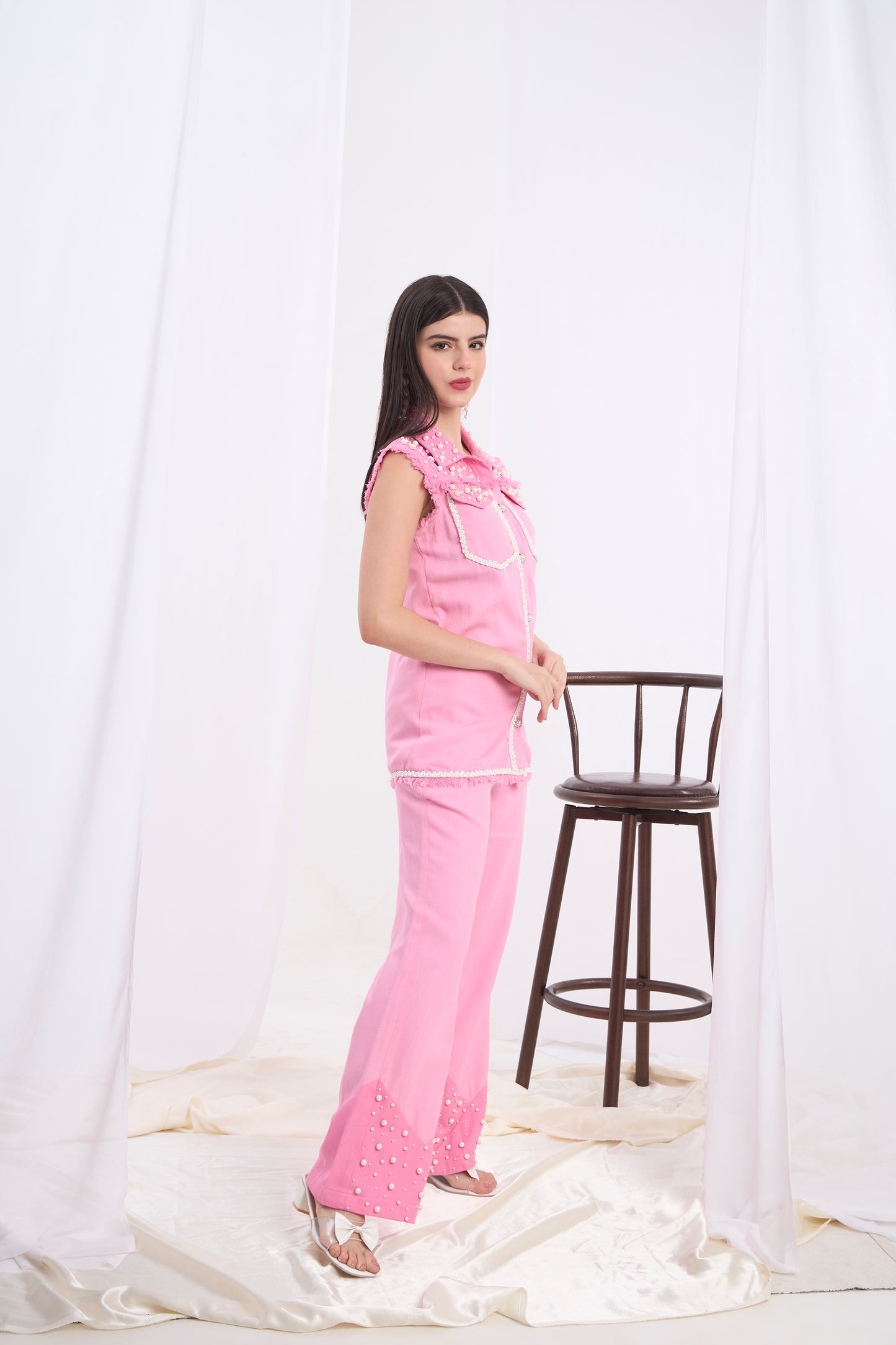 Rosalinda Pearl Sleeveless Co-ord set