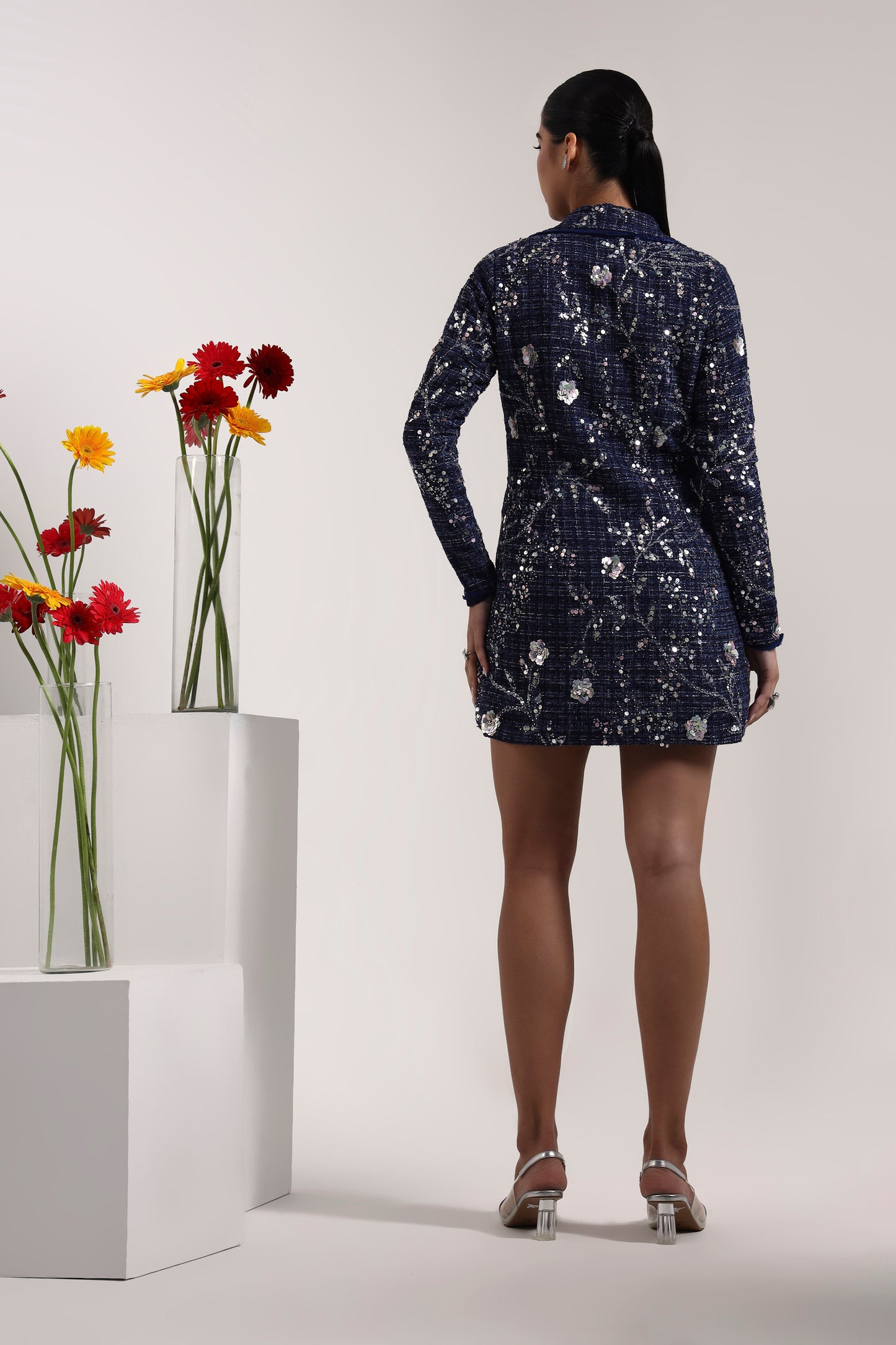 Nocturne Embroidered Tweed Blazer