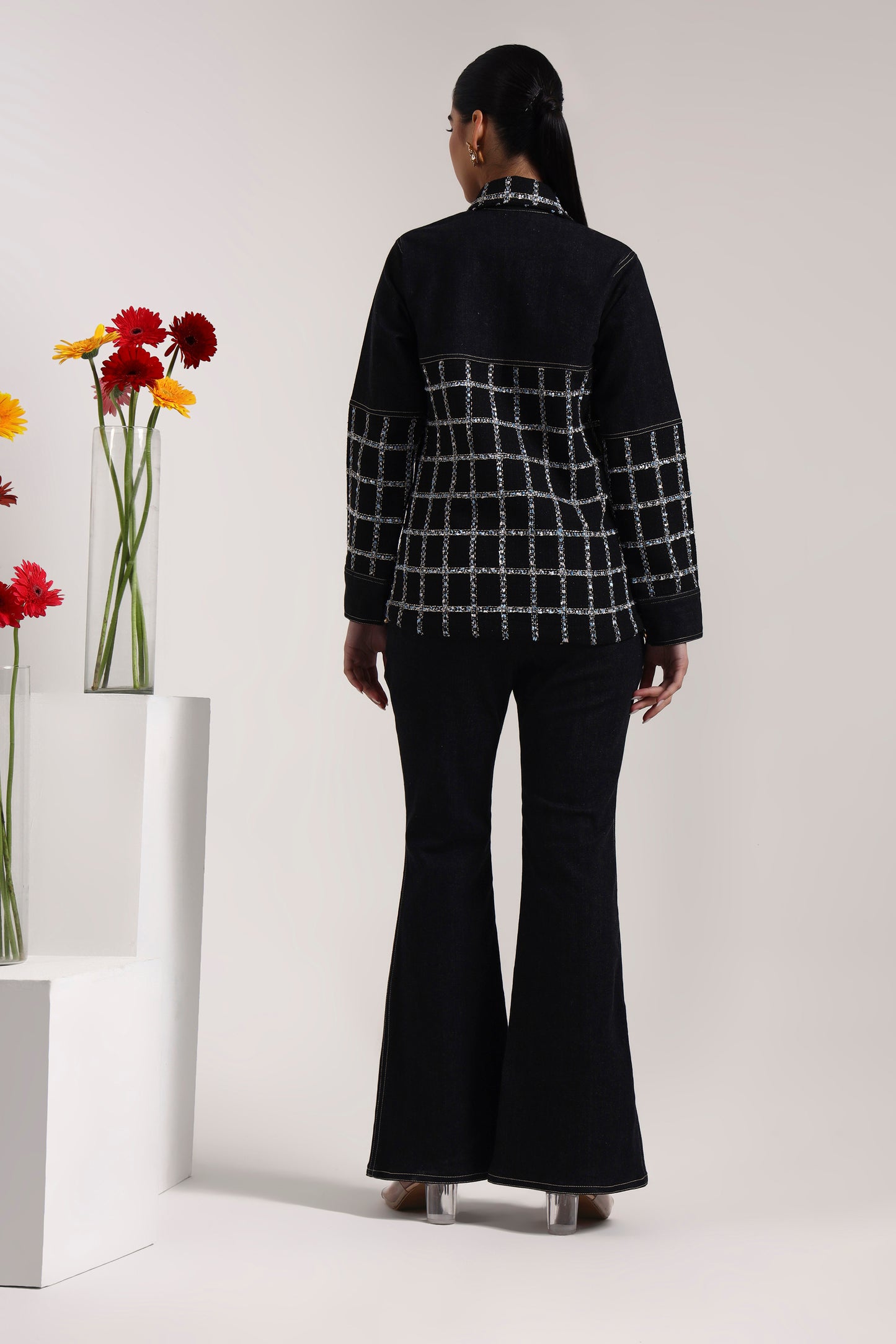 Gridelle Denim & Tweed Co-ord Set