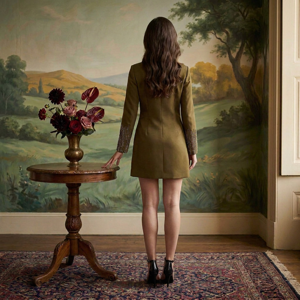 Olive Mule Dress