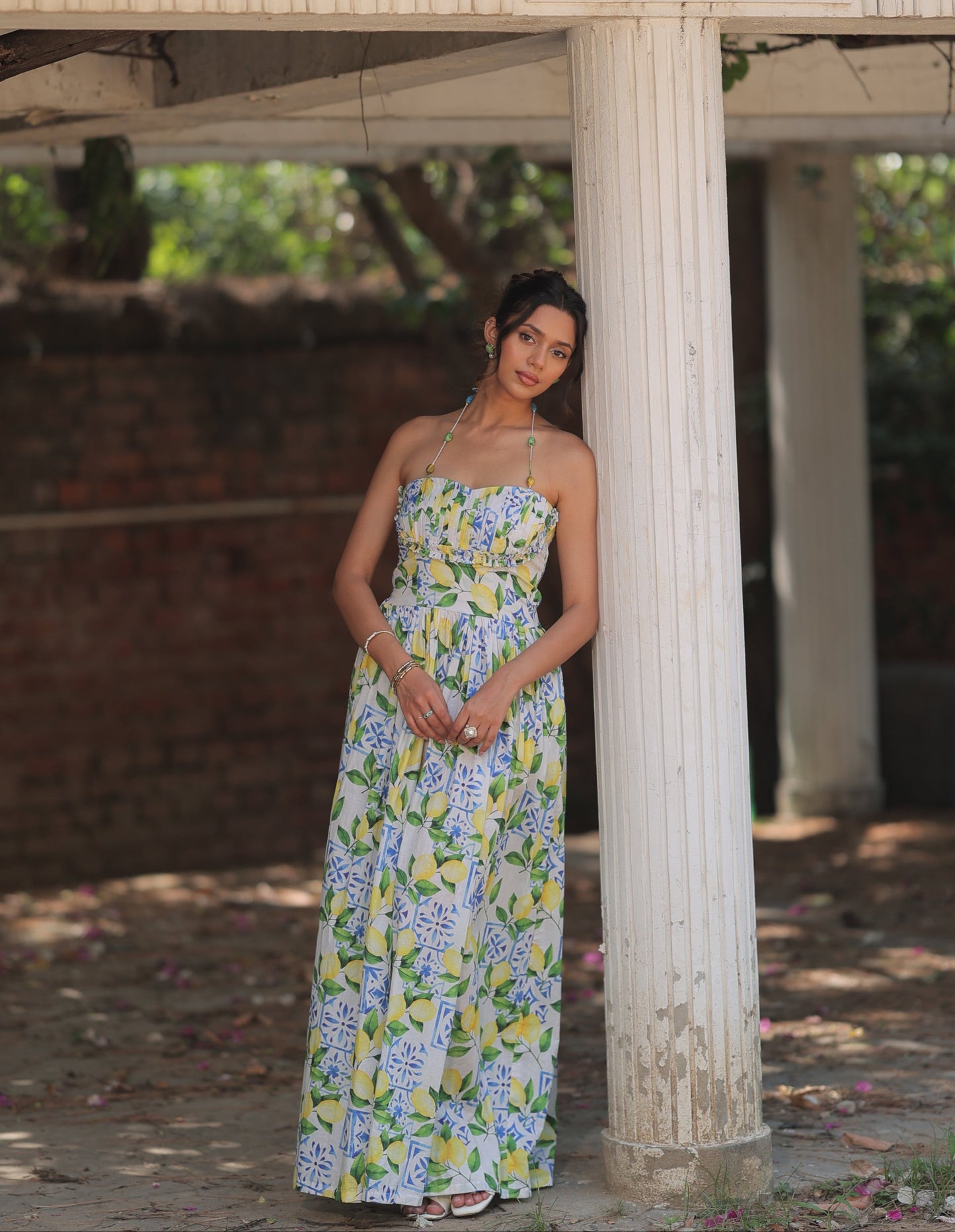 Positano Limone Maxi Dress