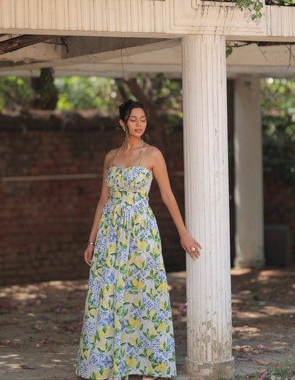 Positano Limone Maxi Dress