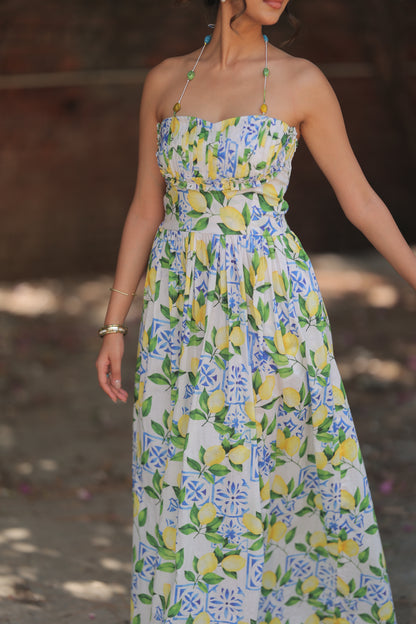 Positano Limone Maxi Dress