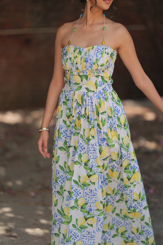 Positano Limone Maxi Dress