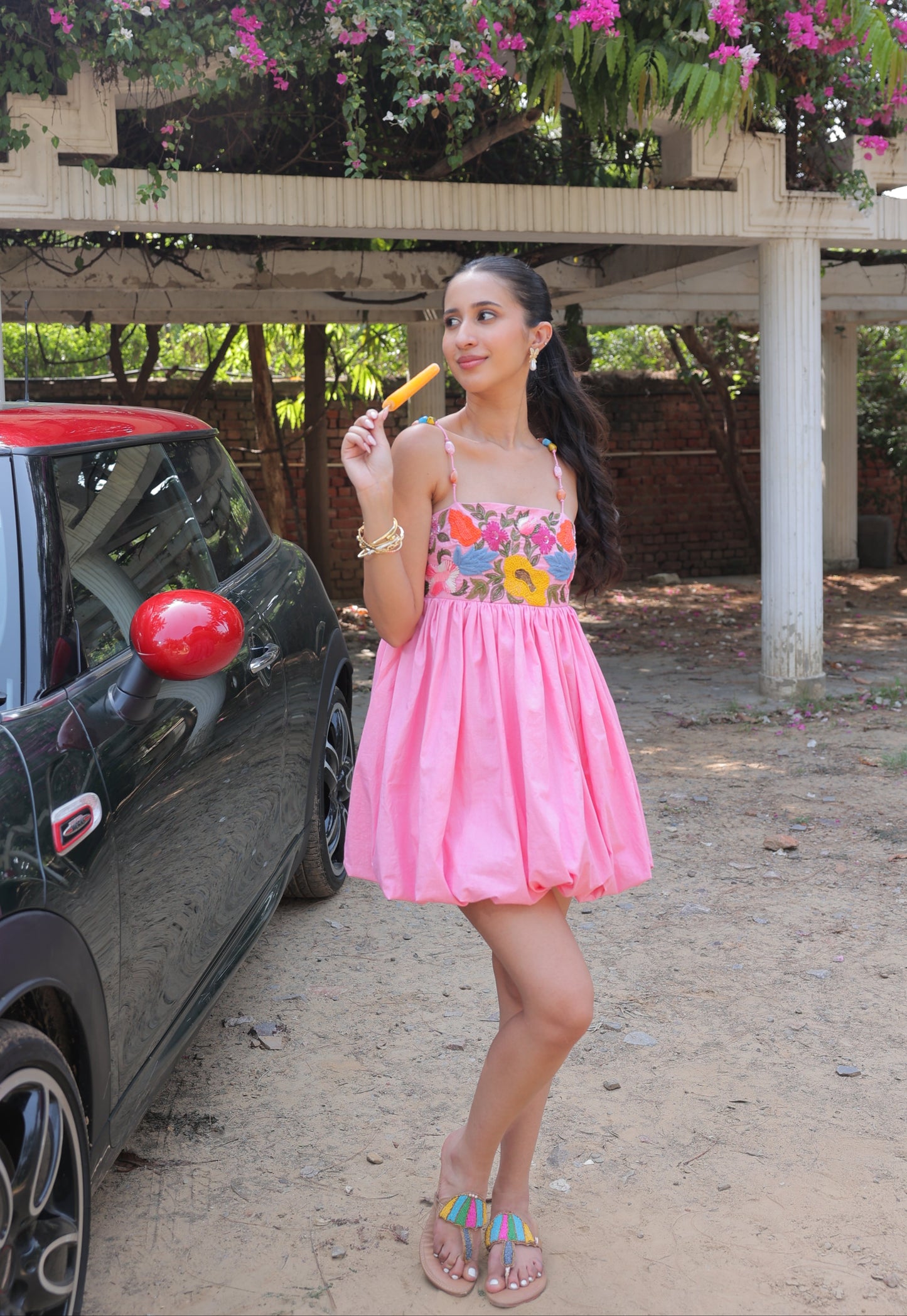 Pink Mimosa Balloon Dress