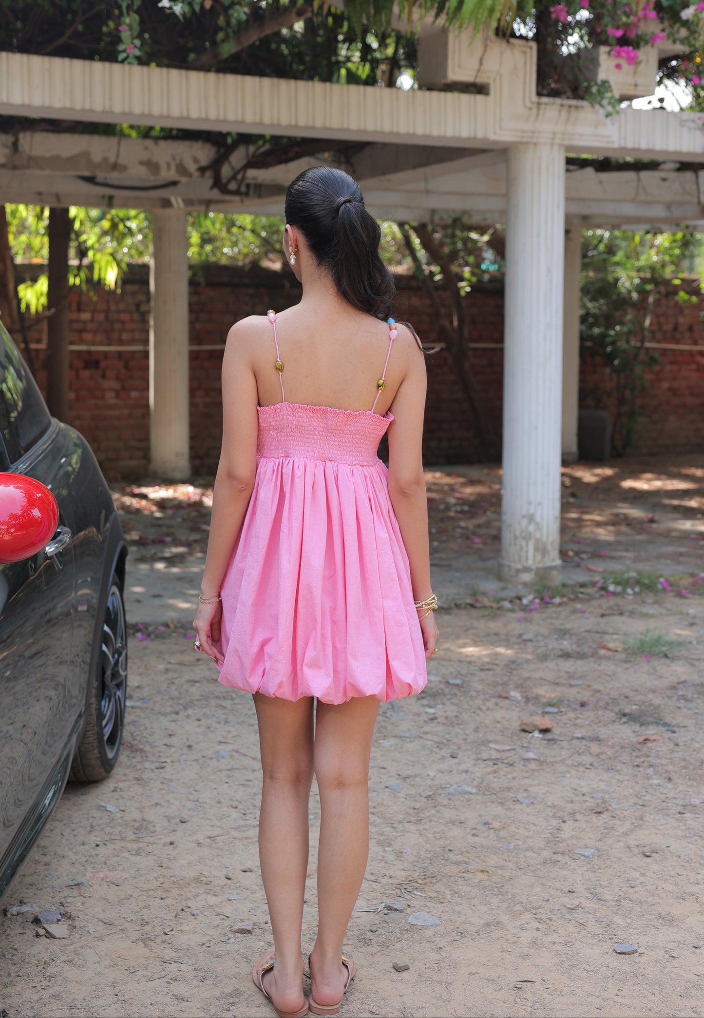 Pink Mimosa Balloon Dress